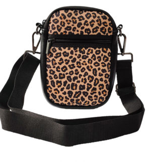 Leopard Skin Neoprene Cellphone Bag
