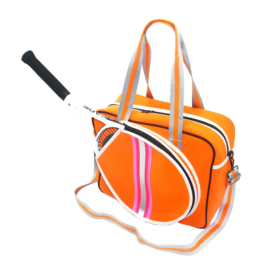 orange tennis bag