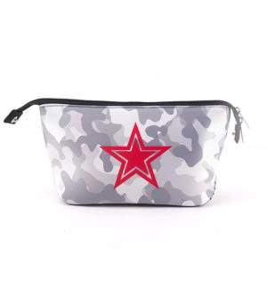 Red Star Neoprene Cosmetic Bag