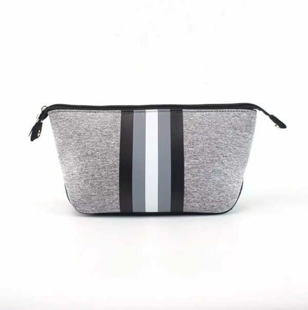 Grey Neoprene Cosmetic Bag