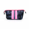 Pink and Blue Camouflage Neoprene Cosmetic Bag