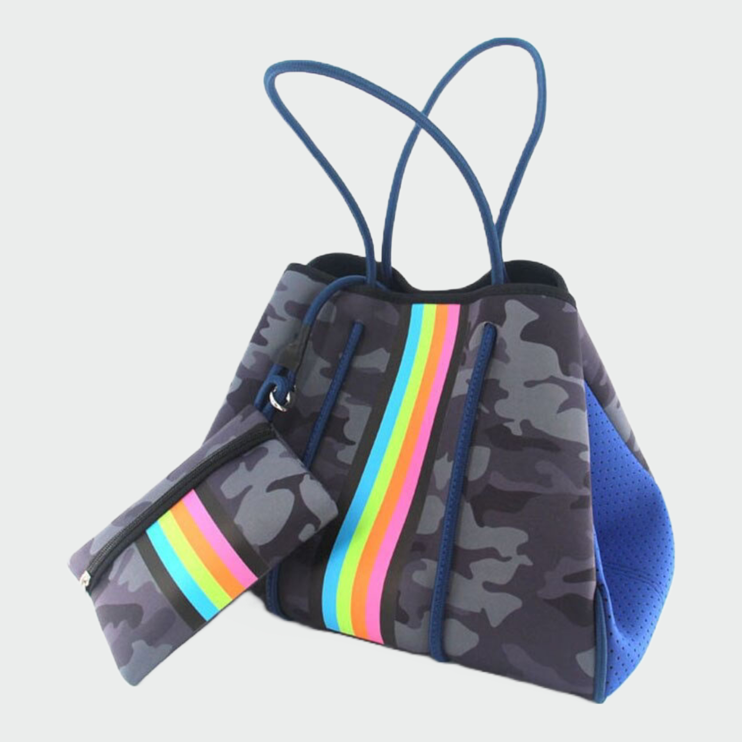 Neon Stripes Camouflage Neoprene Bag
