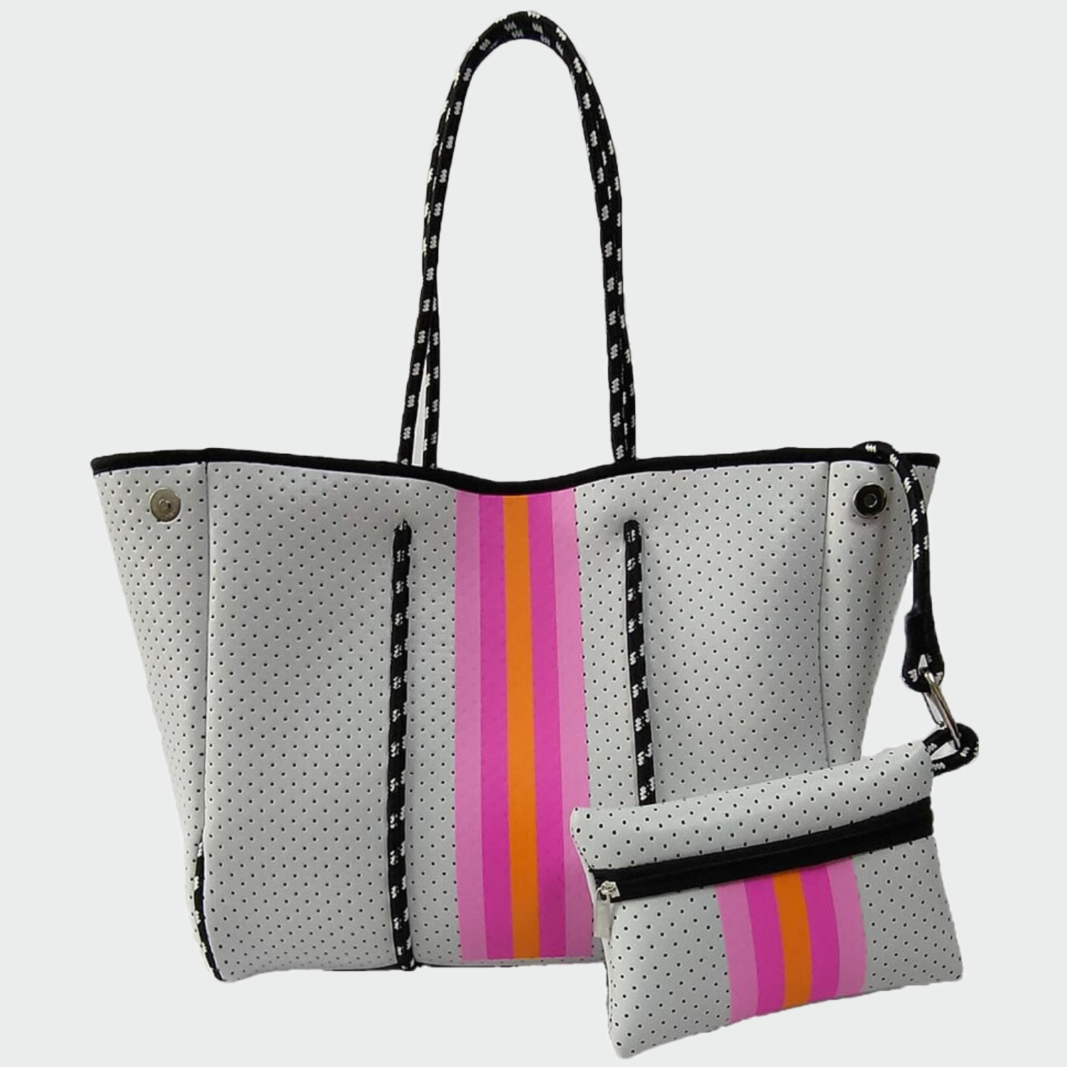 Pink Stripes Neoprene Bag