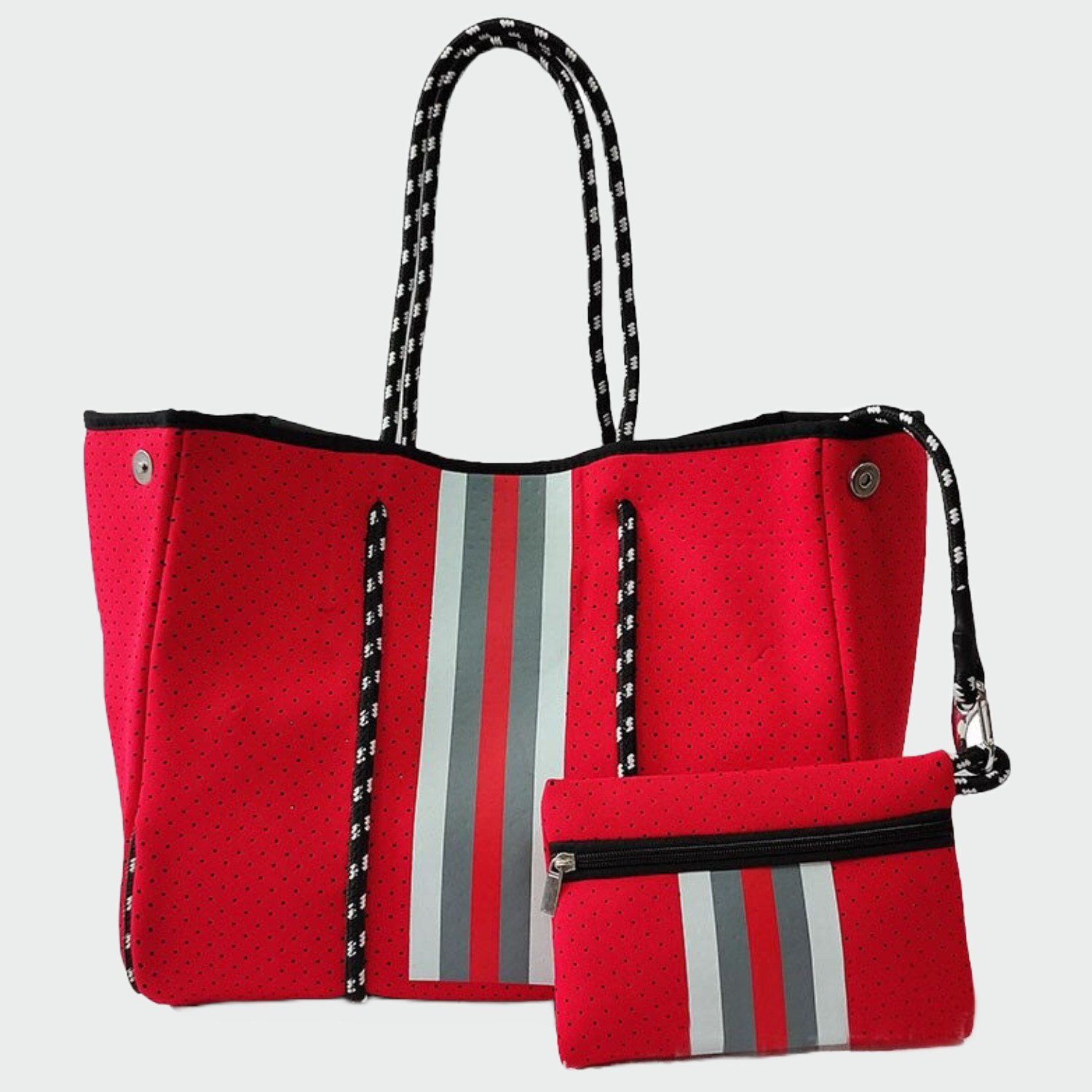 Red Alert Stripes Neoprene Bag